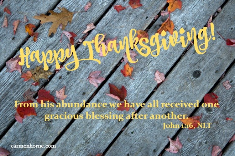From His Abundance We Receive – Happy Thanksgiving!