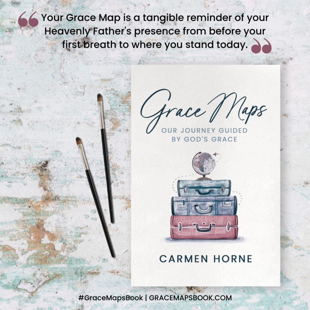"Your Grace Map is a tangible reminder of your Heavenly Father's presence from before your first breath to where you stand today." - Carmen Horne, #GraceMapsBook