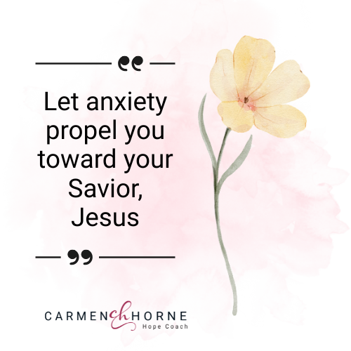 graphic with flower with title of post - Is Anxiety a Lack of Faith?